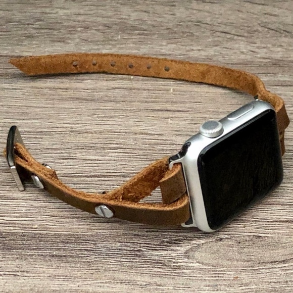 rustic leather apple watch band